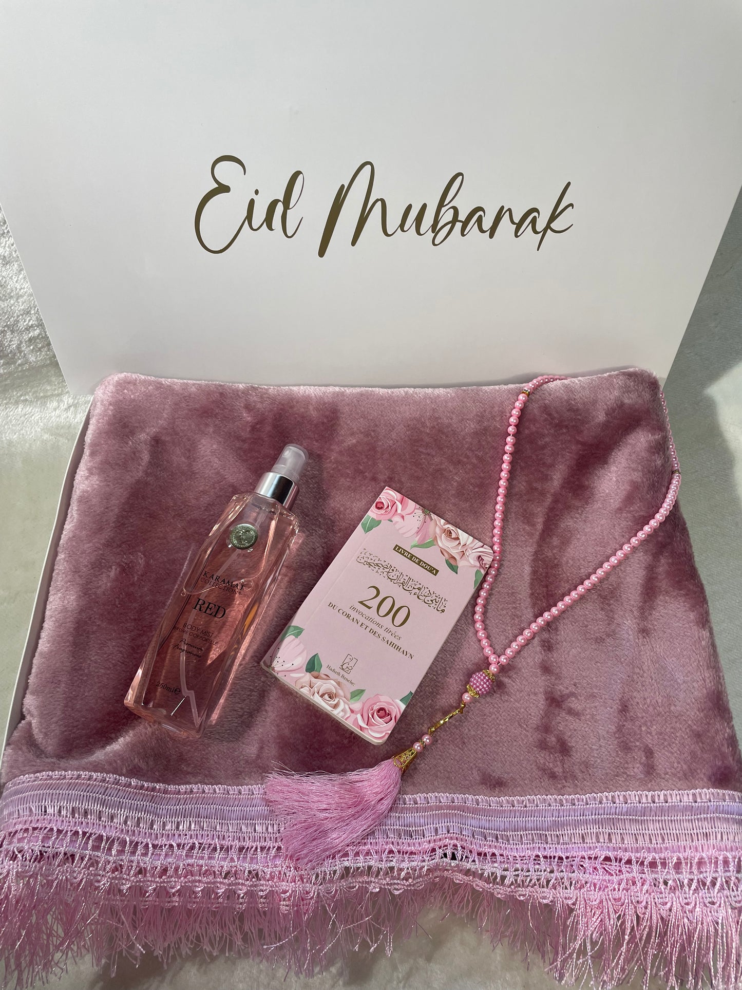 Coffret tapis de prière personnalisé pour femme