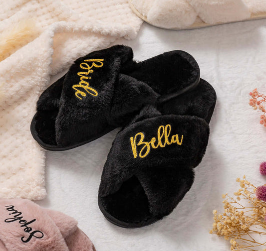 Chaussons femme personnalisés croisés