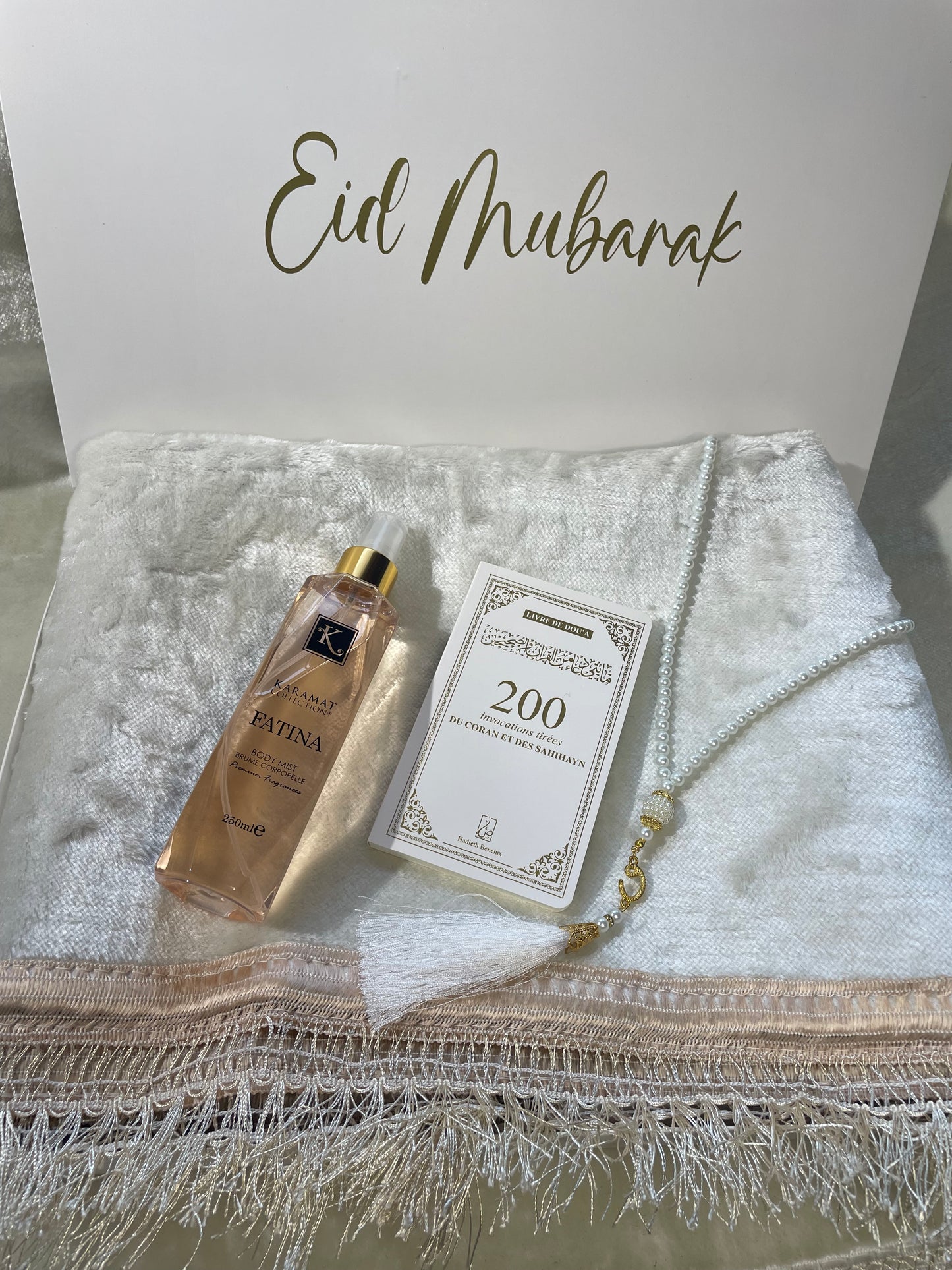 Coffret tapis de prière personnalisé pour femme