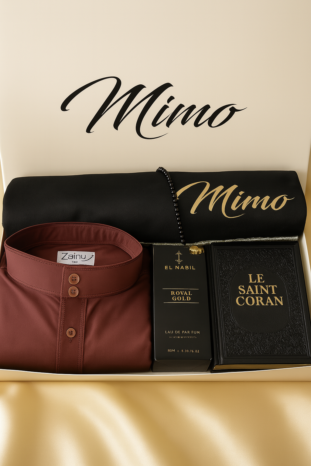 Coffret de prière personnalisé pour homme – Cadeau musulman élégant et spirituel