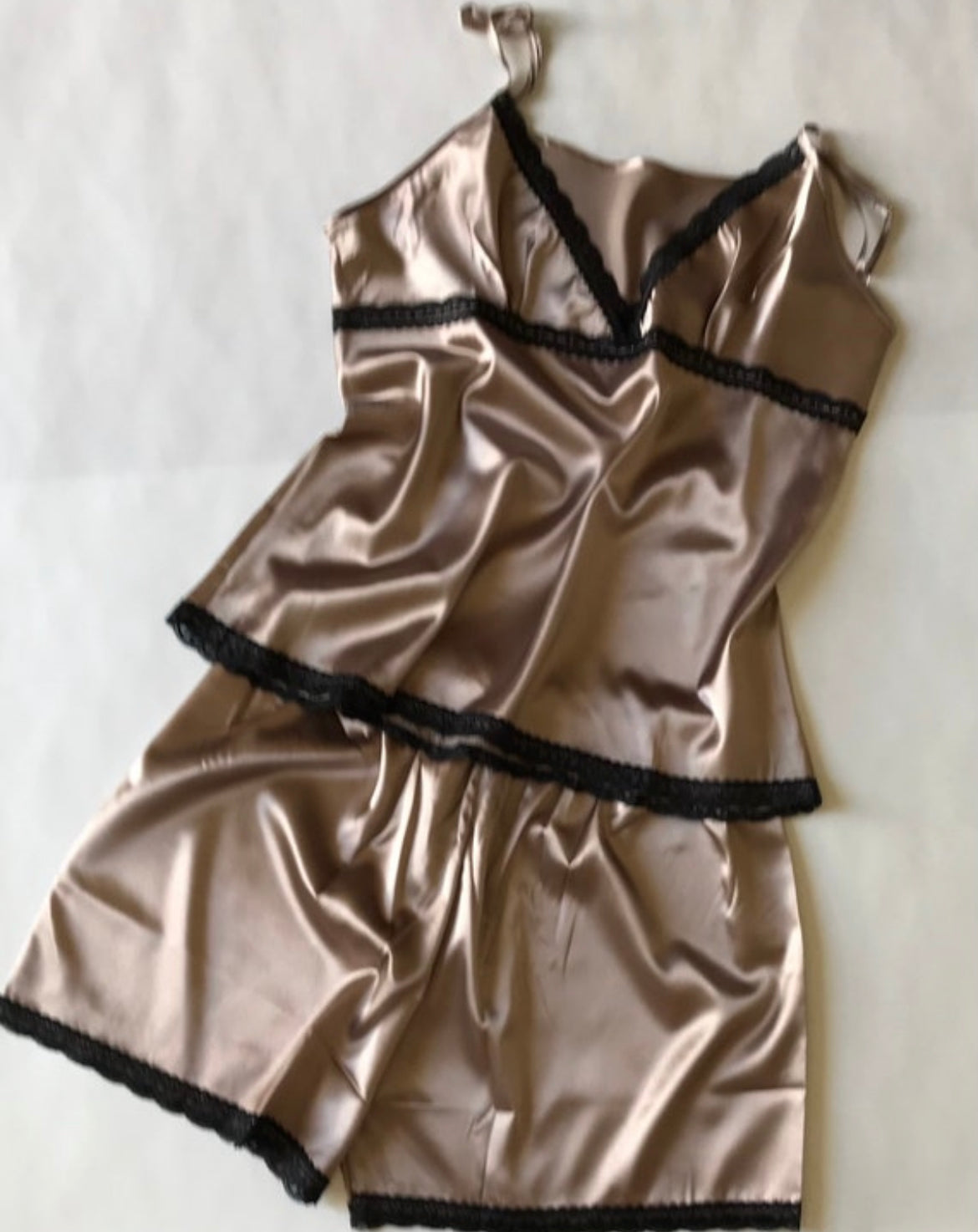 Ensemble Bustier & Short Satin Dentelle Personnalisé – Pyjama Mariée, EVJF, Cadeau Femme Élégant