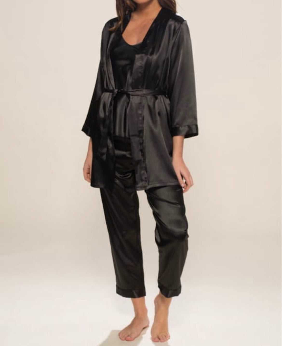 Pyjama avec peignoir  Bustier et Pantalon Personnalisé