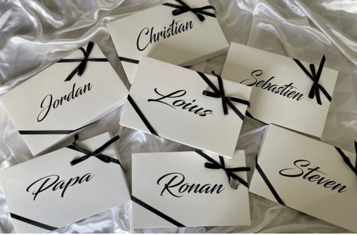 Coffret de serviettes personnalisé pour homme