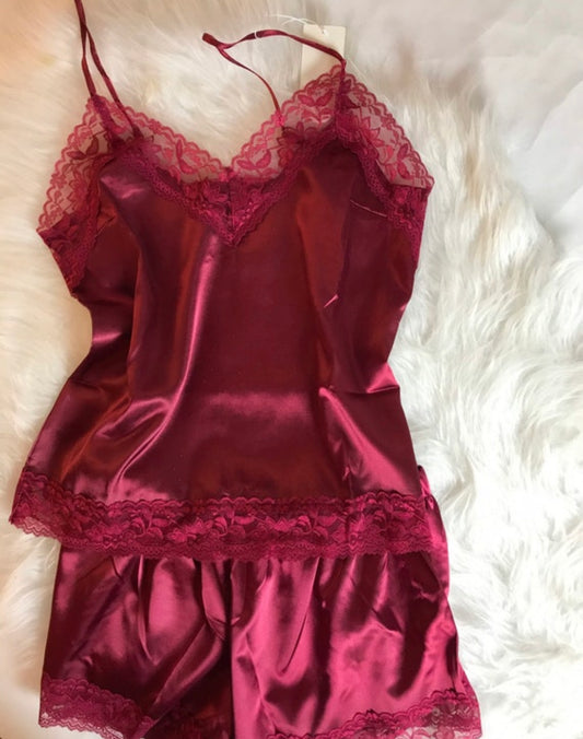 Ensemble Bustier & Short Satin Dentelle Personnalisé – Pyjama Mariée, EVJF, Cadeau Femme Élégant