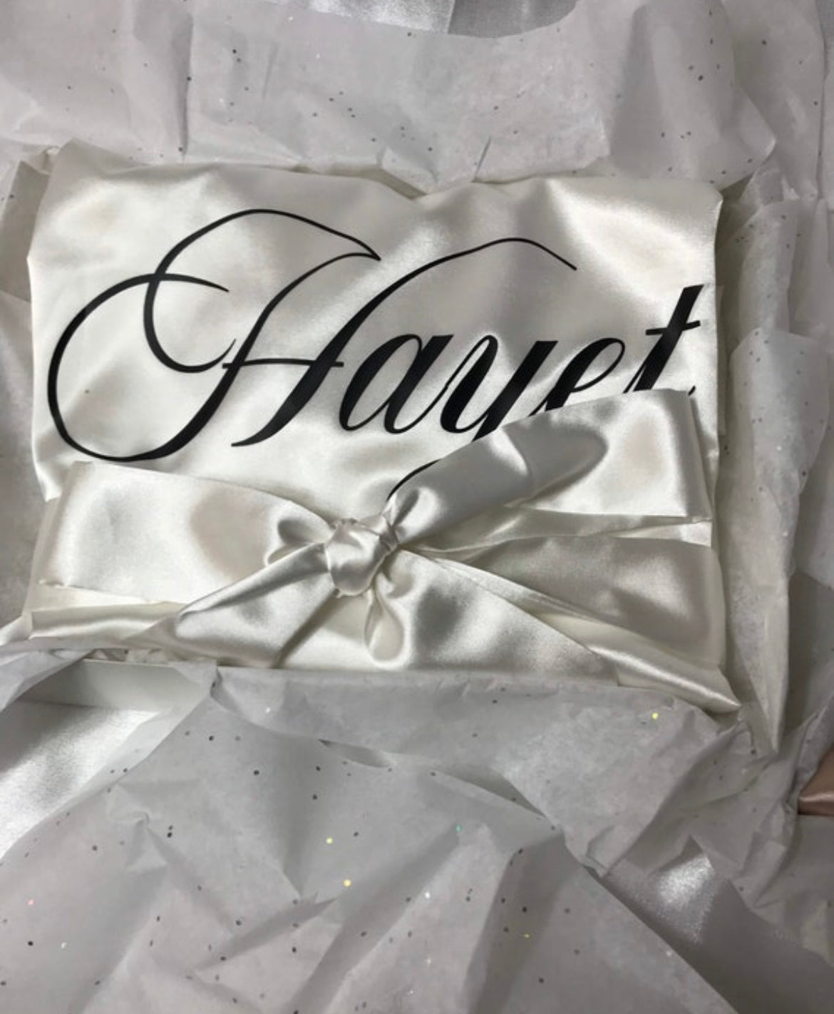 Kimono avec nuisette en satin personnalisé/cadeaux mariée et anniversaire