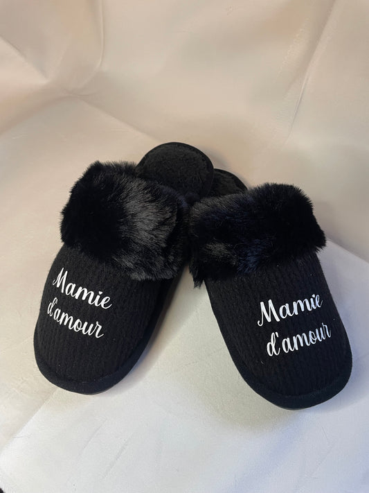 Chaussons personnaliés pour Mamie et Maman – Confort & Tendresse au Quotidien