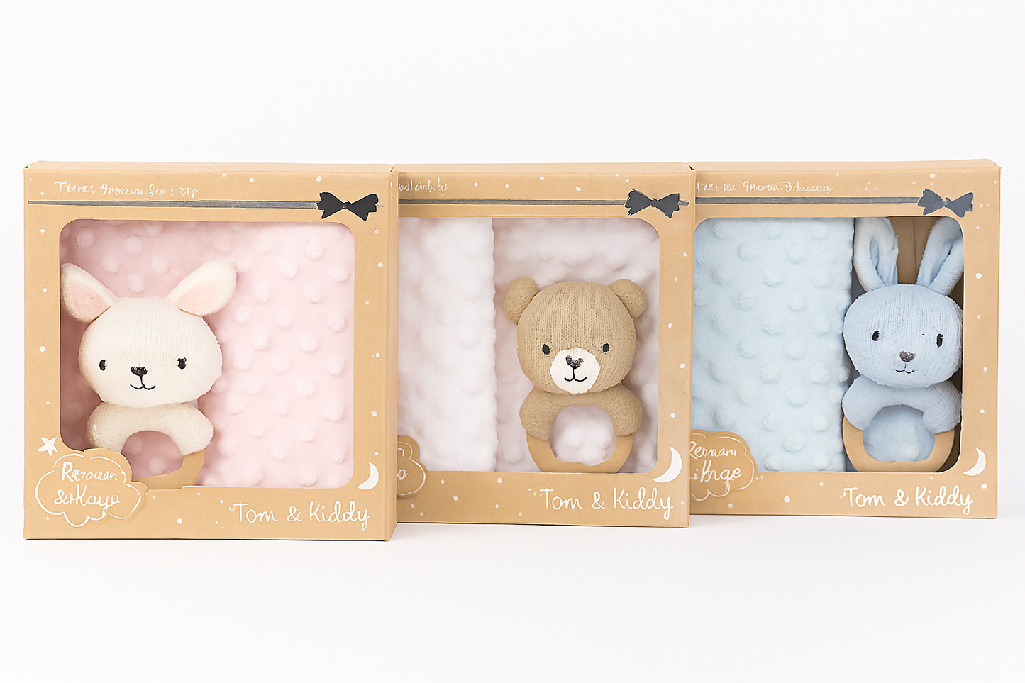 Couverture bébé avec hochet personnalisé