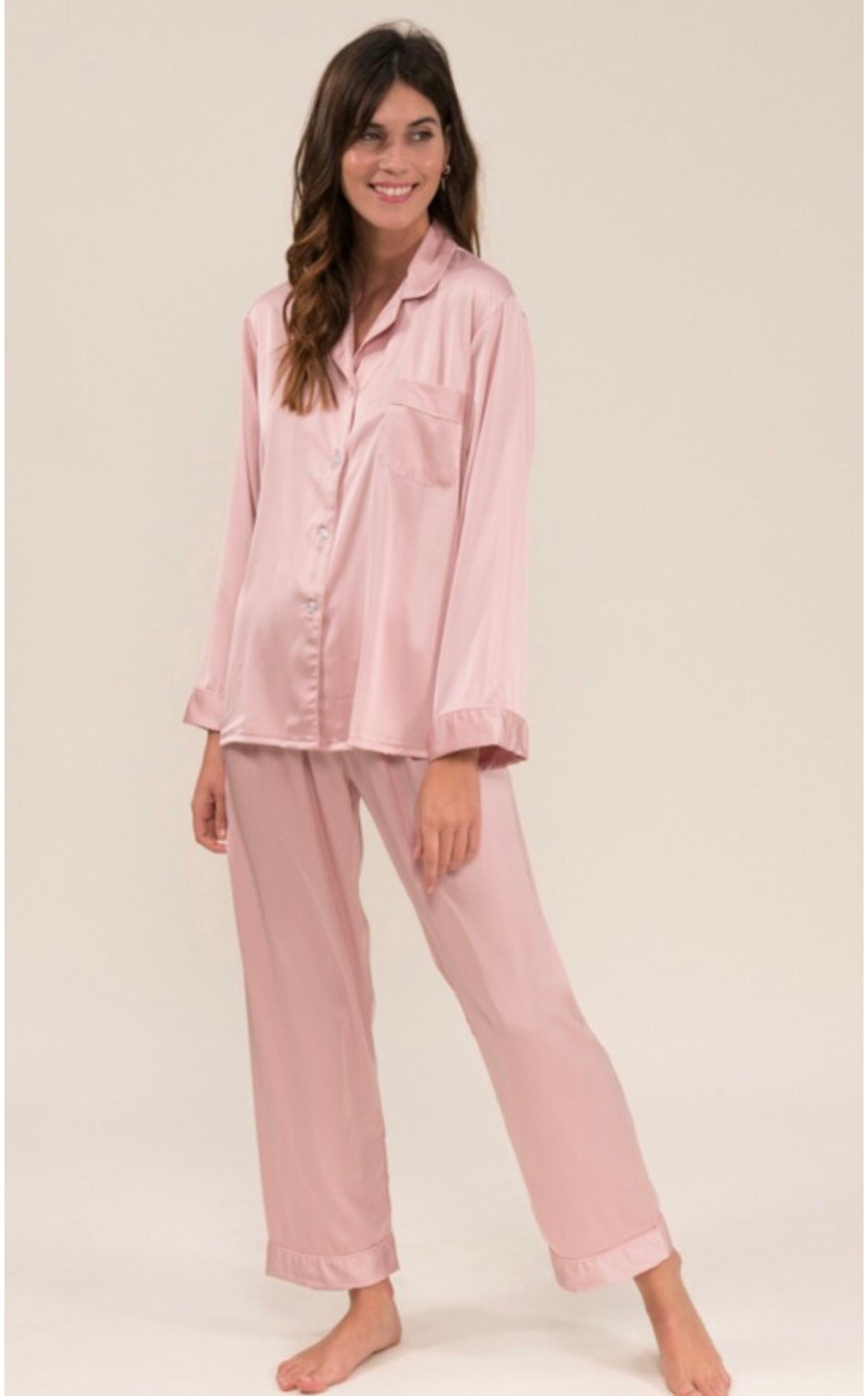 Ensemble de pyjamas boutonn s en satin pour femme personnalis cadeaux de mari e personnalis e